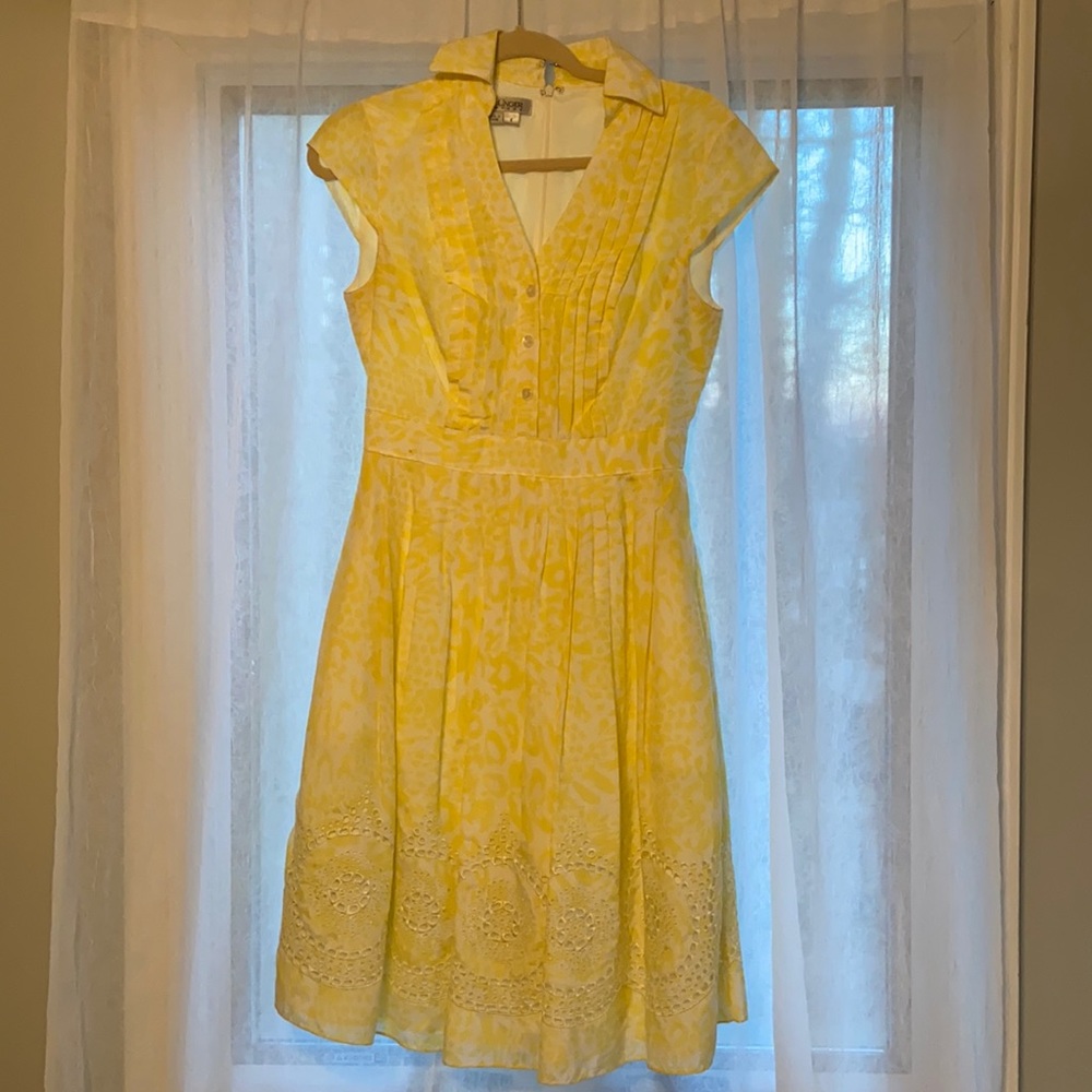 Vintage yellow Kay Unger New York dress